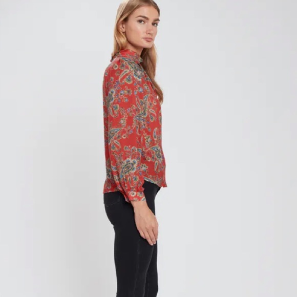 XS/Small Icons Objects Of Devotion The Tess Mcgill Mock Neck Blouse - Picture 3 of 6